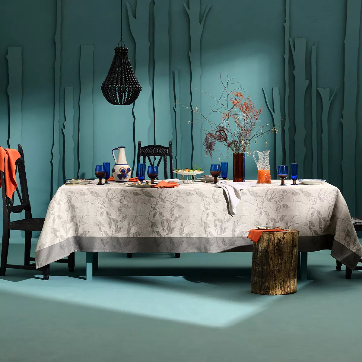 Nappe Mille Prunus Silver - Garnier Thiebaut