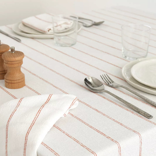 Nappe et serviette Rimini Terracotta - Garnier Thiebaut