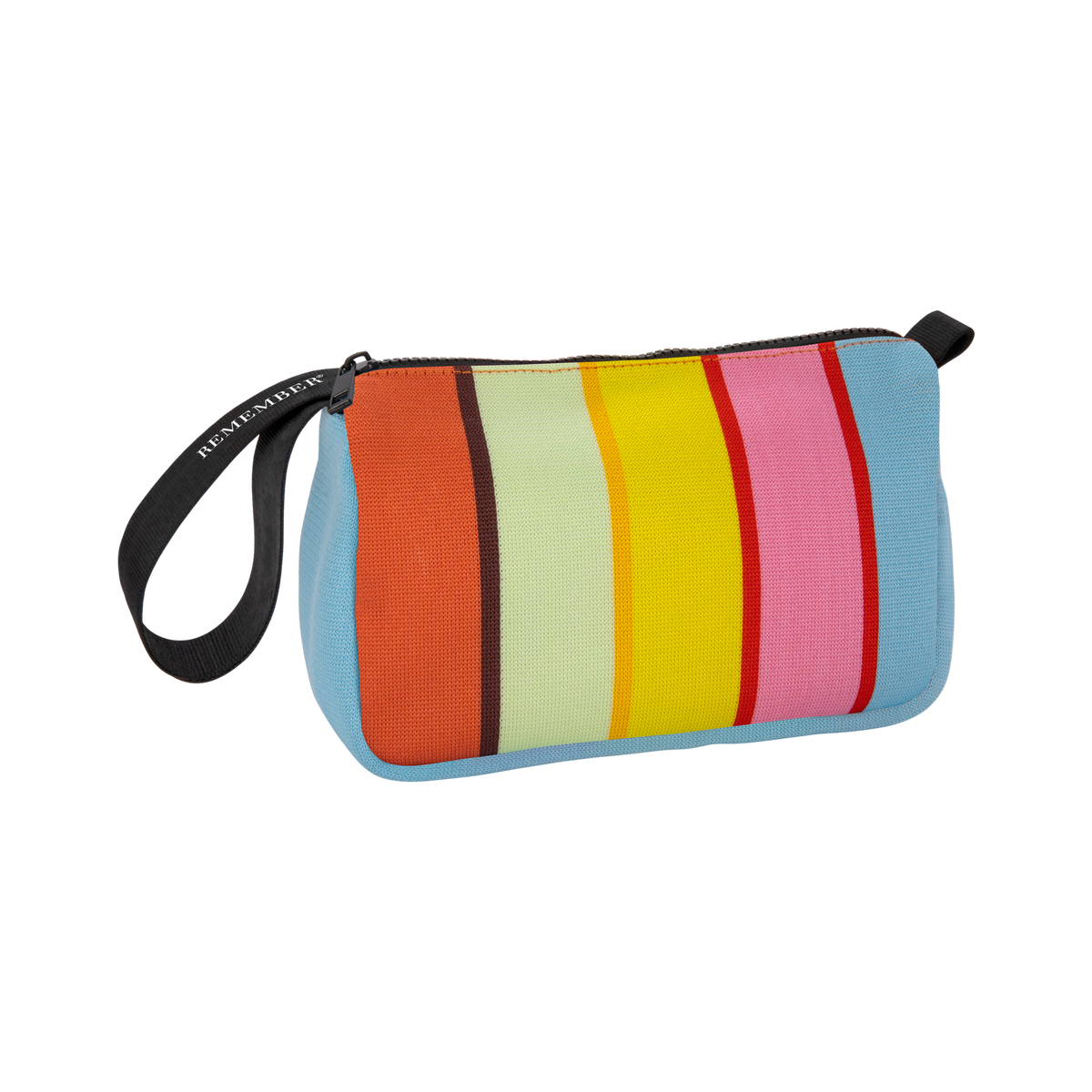 Trousse de maquillage Levante à rayures colorées avec poignée