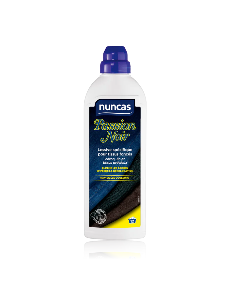 Passion Noir Lessive Spécifique pour Tissus Foncés - 750ml - Nuncas