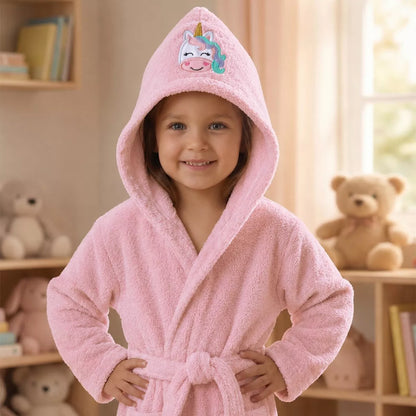 Peignoir Enfant Petite licorne rose - Garnier-Thiebaut