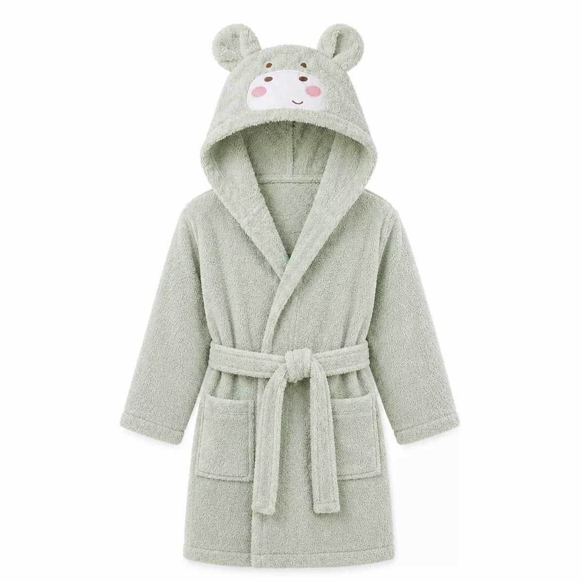 Peignoir Enfant Petit hippo vert d'eau - Garnier-Thiebaut