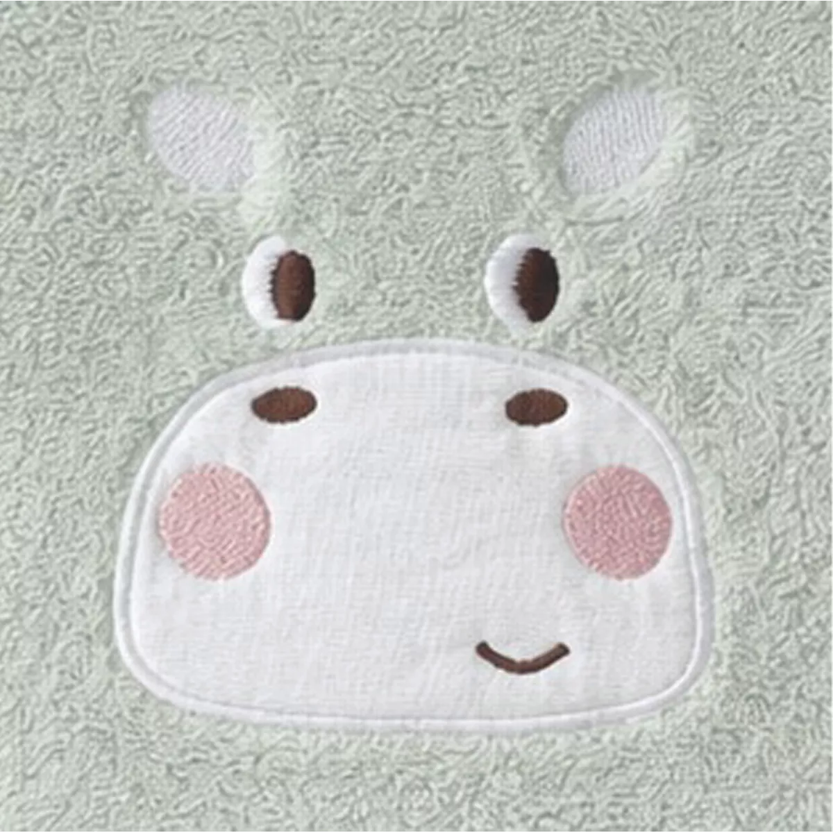 Peignoir Enfant Petit hippo vert d'eau - Garnier-Thiebaut