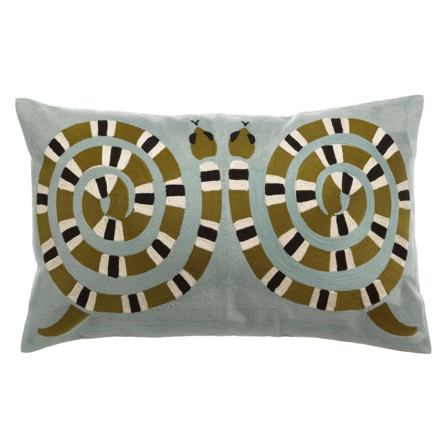 Coussin brodé Yoka - Maison Vivaraise