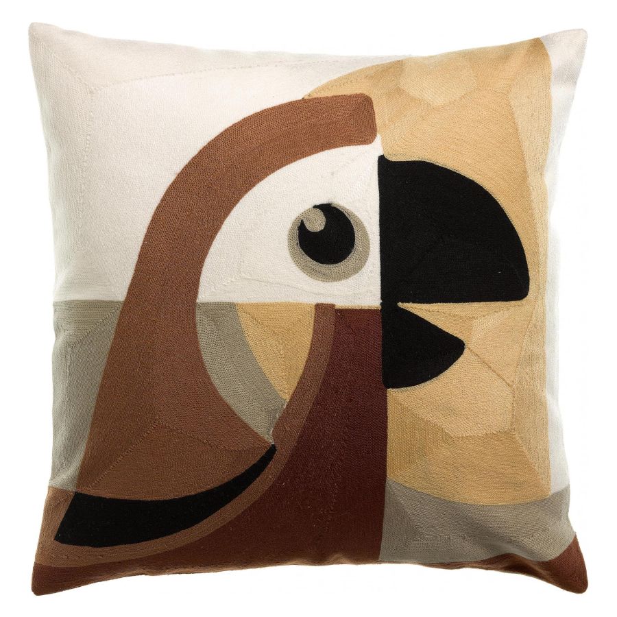 Coussin brodé Loro - Maison Vivaraise