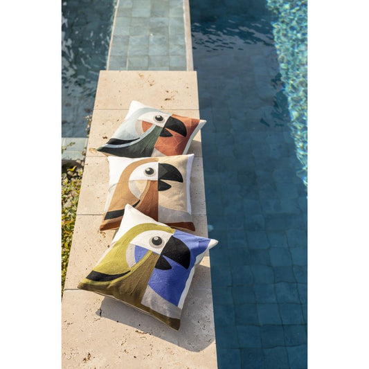 Coussin brodé Loro - Maison Vivaraise