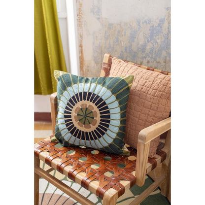 Coussin brodé Zeno Multico - Maison Vivaraise
