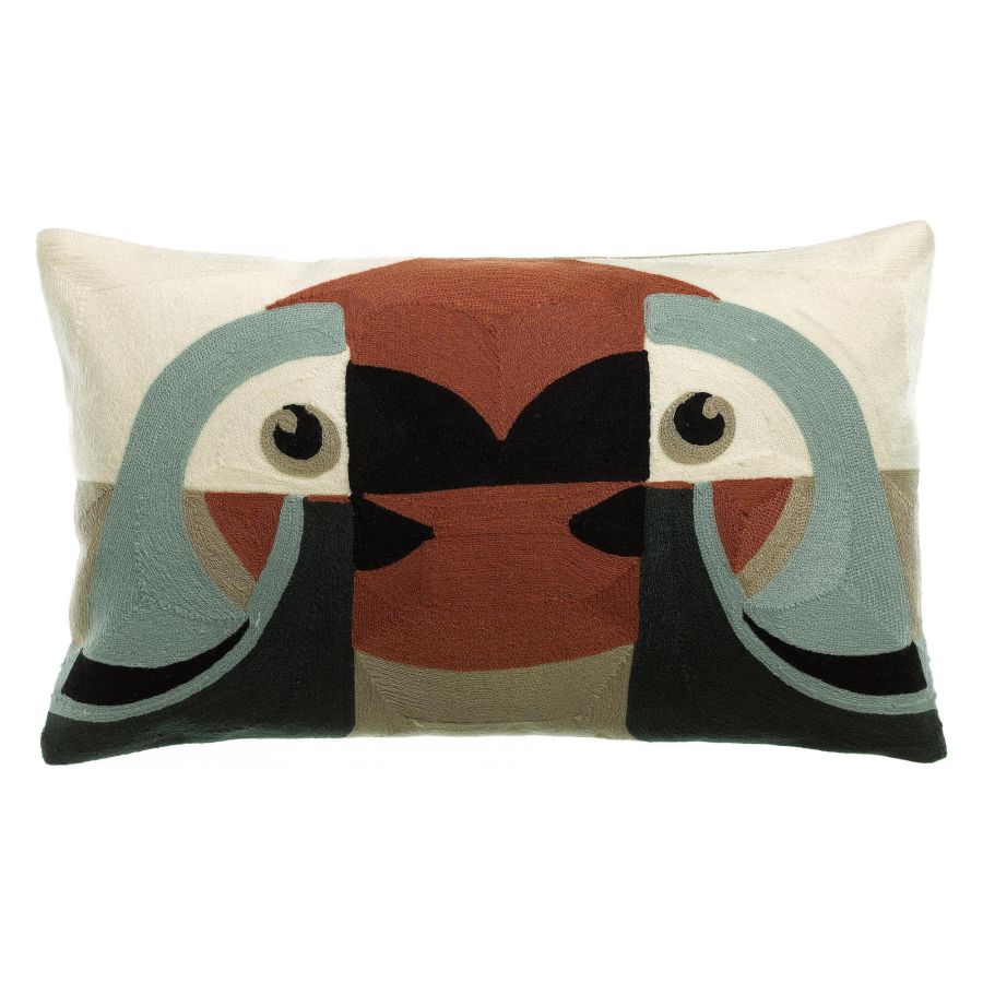 Coussin brodé Loro - Maison Vivaraise