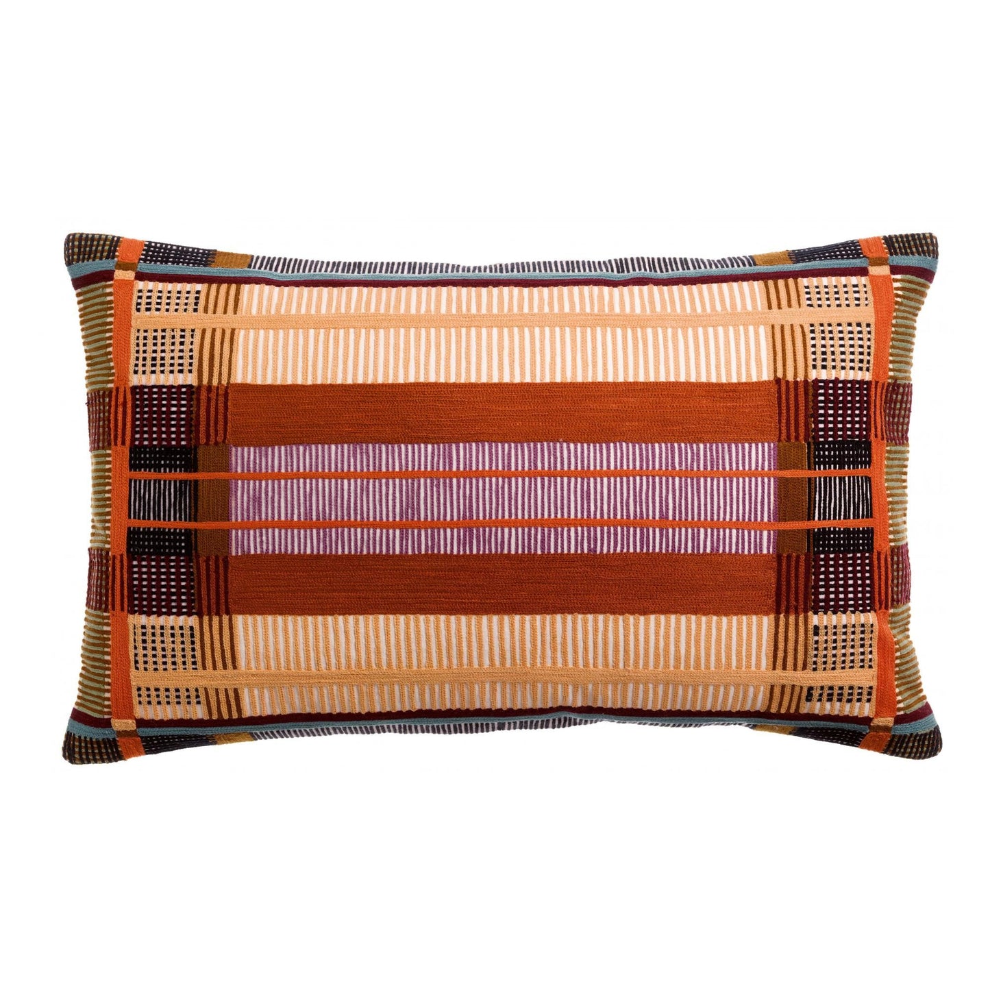 Coussin brodé Kaël Multico - Maison Vivaraise