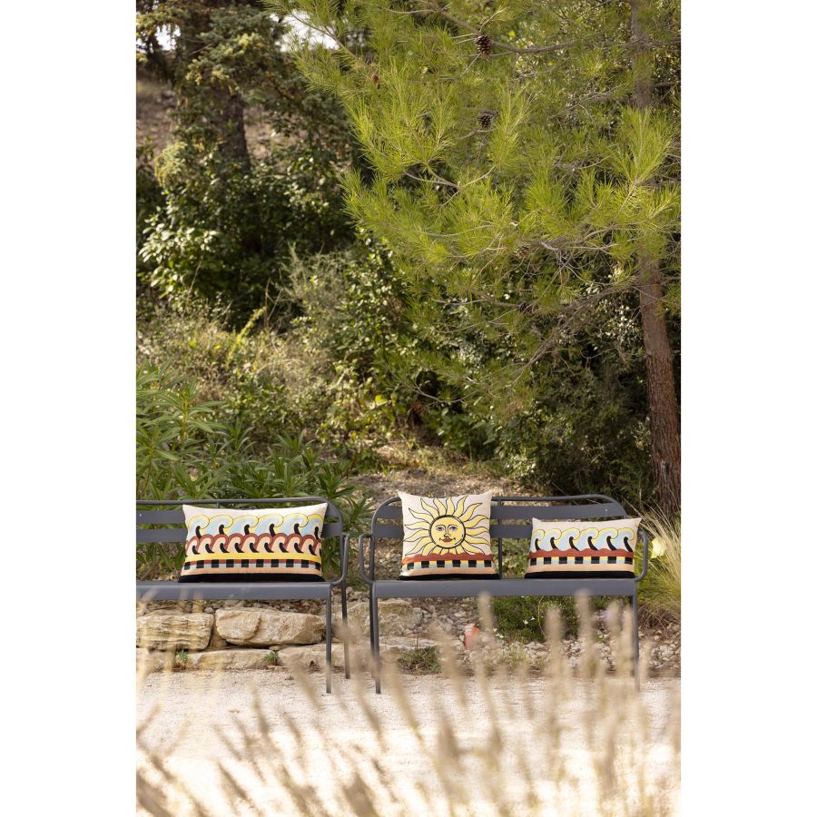 Coussin brodé Adria Multico - Maison Vivaraise