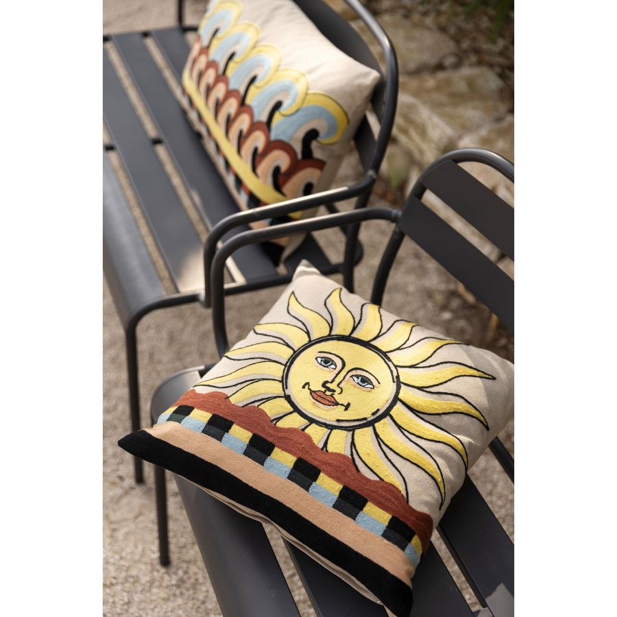 Coussin brodé Adria Multico - Maison Vivaraise