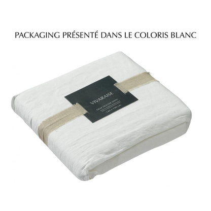 Drap housse Zeff Blanc 160x200 cm - Maison Vivaraise
