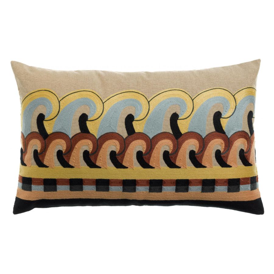 Coussin brodé Adria Multico - Maison Vivaraise