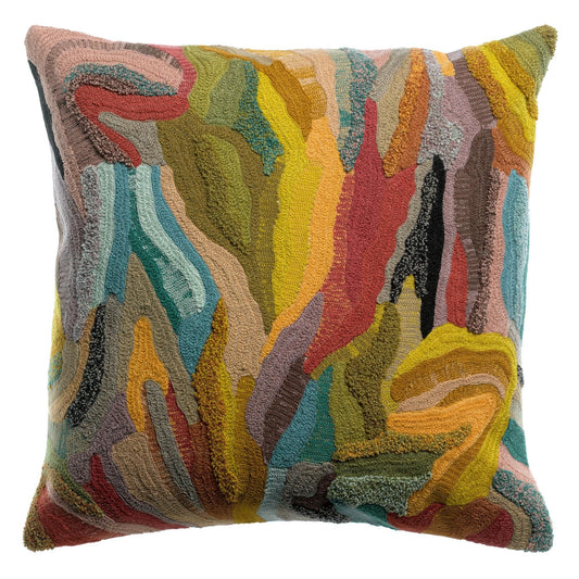 Coussin brodé Betty minéral carré 45 x 45 cm