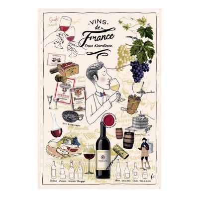 Torchon imprimé cru d'excellence - Winkler