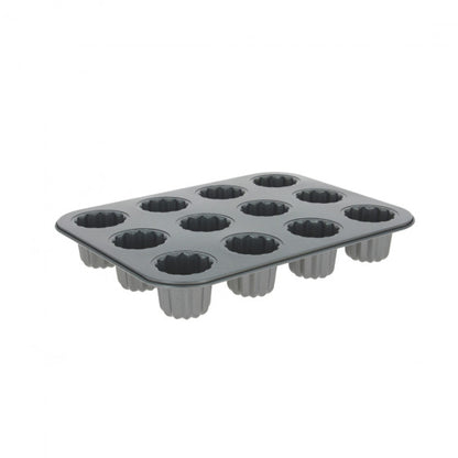 Plaque 12 Canelés Bordelais acier antiadhésif Ø5,5cm - De Buyer
