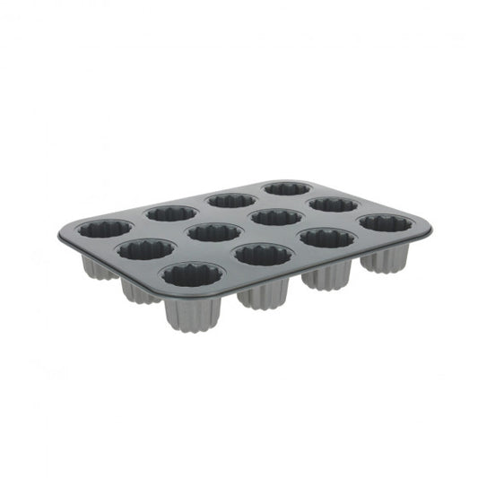Plaque 12 Canelés Bordelais acier antiadhésif Ø5,5cm - De Buyer