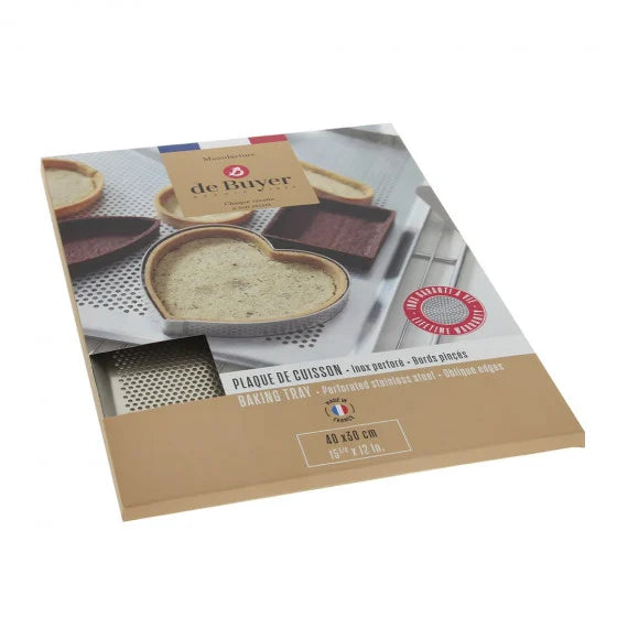 Plaque de cuisson inox perforé 40x30cm - De buyer