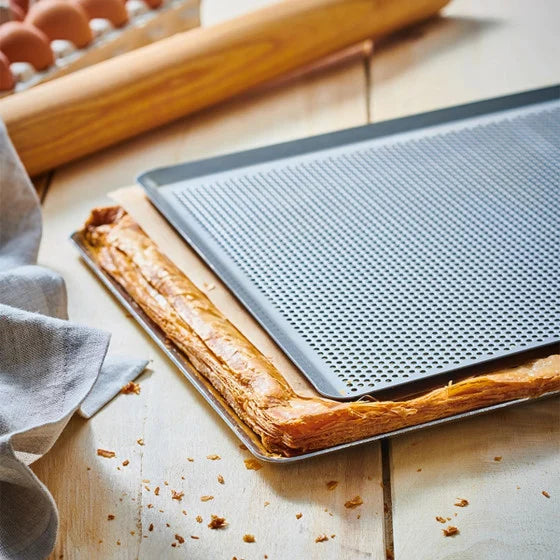 Plaque de cuisson inox perforé 40x30cm - De buyer
