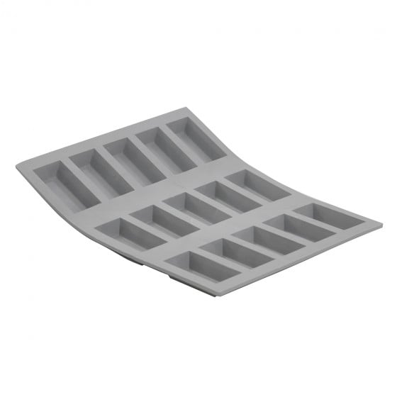 Moule silicone 15 mini financiers Elastomoule De Buyer - mousse de silicone à 15 empreintes