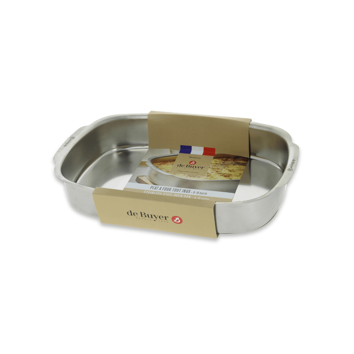 Plat à four inox rectangulaire 38x26cm - De Buyer
