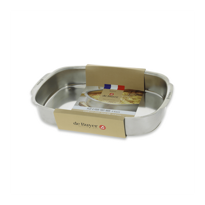 Plat à four inox rectangulaire 38x26cm - De Buyer