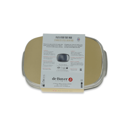 Plat à four inox rectangulaire 38x26cm - De Buyer