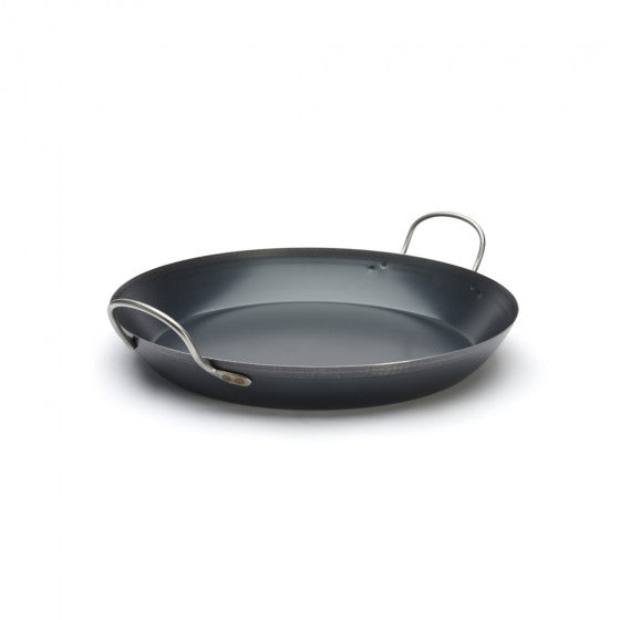Plat à paëlla La Lyonnaise De Buyer Ø 47 cm - tôle d'acier bleuie à deux anses