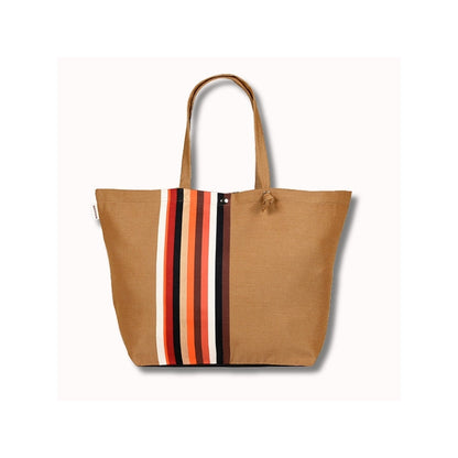 Sac réglable Artiga Mauléon Vison - motif espadrille marron sur fond uni