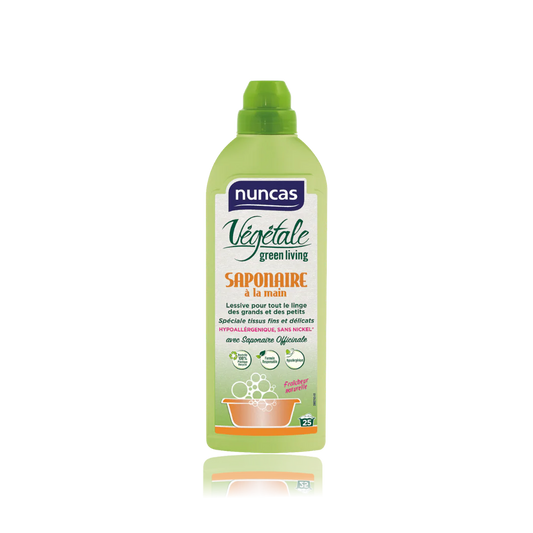 Lessive végétale saponaie à la main hypoallergénique 750 mL- Nuncas