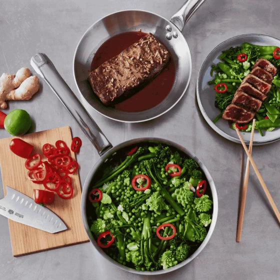 Sauteuse bord droit en inox Alchimy - De Buyer