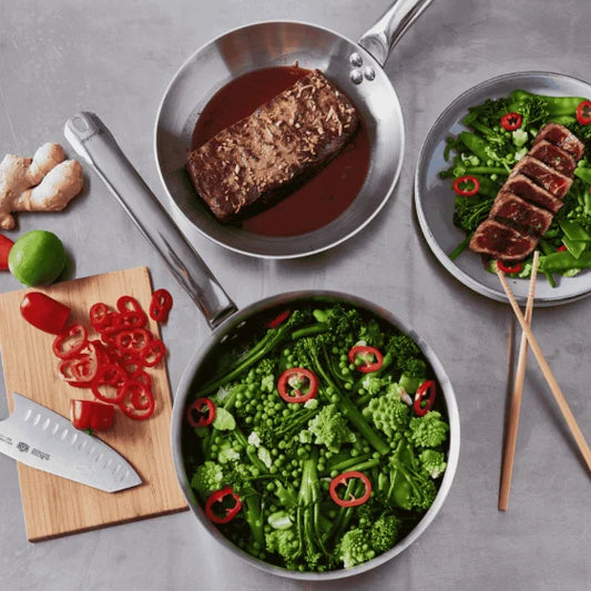Sauteuse bord droit en inox Alchimy - De Buyer