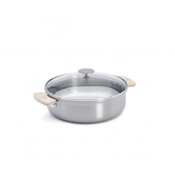 Sauteuse bombée Alchimy Loqy De Buyer Ø24cm - inox multicouche sans poignée