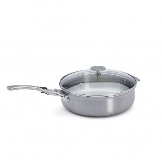 Sauteuse bombée Alchimy Loqy De Buyer Ø24cm - inox multicouche sans poignée