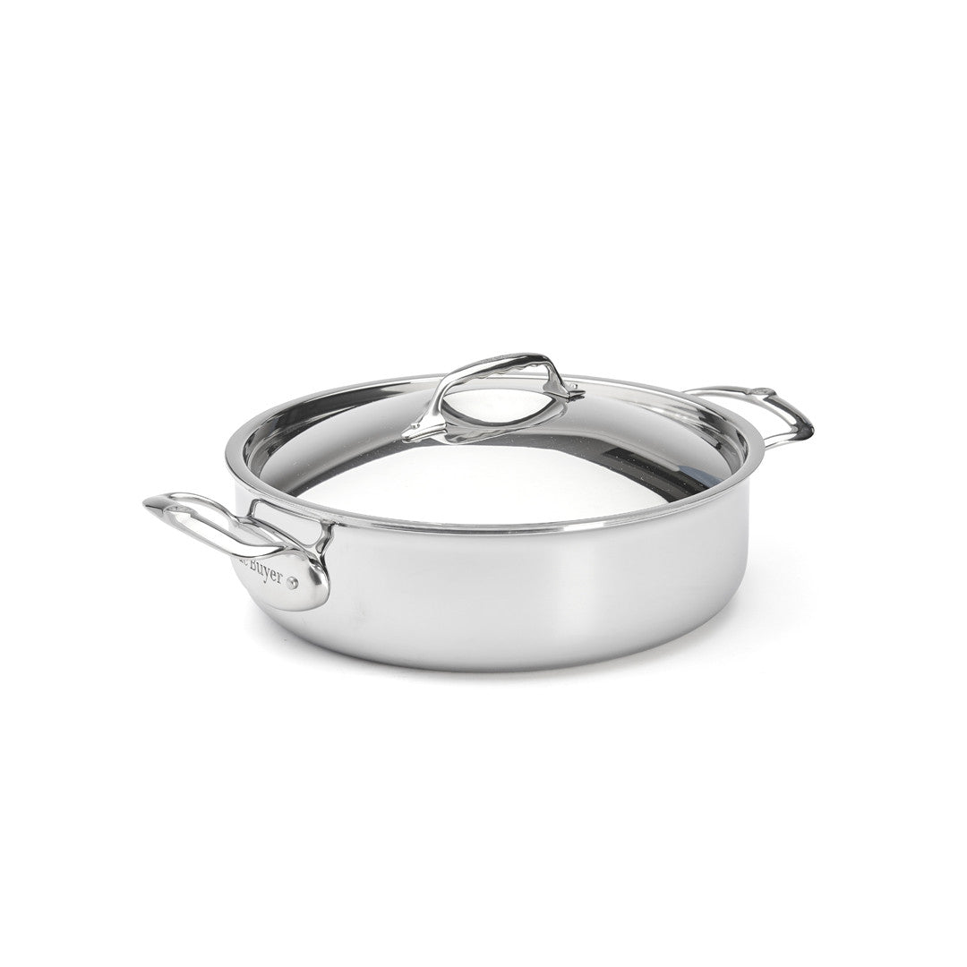 Sautoir en inox avec couvercle Affinity De Buyer - Inox multicouche 5-ply, litrage gravé
