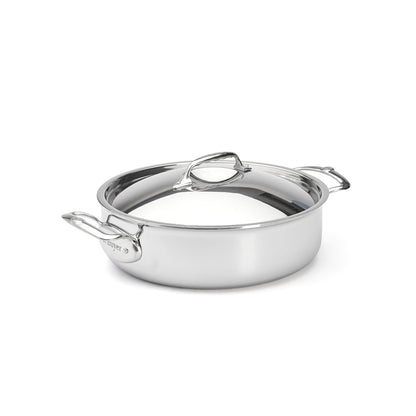 Sautoir en inox avec couvercle Affinity De Buyer - Inox multicouche 5-ply, litrage gravé
