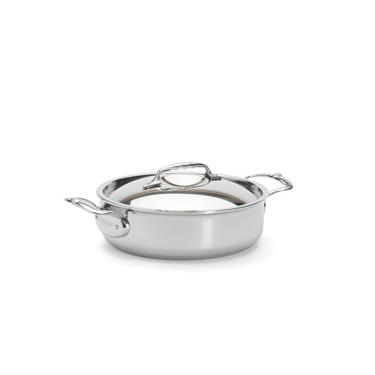 Sautoir en inox avec couvercle Affinity De Buyer - Inox multicouche 5-ply, litrage gravé