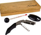 Coffret Screwpull en bois avec tire-bouchon, coupe-capsule et thermomètre