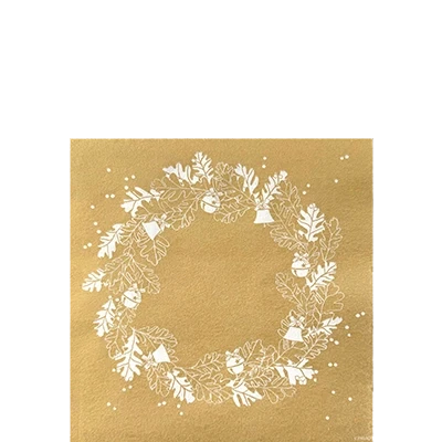 Serviette cocktail motif grelots dorés de fête