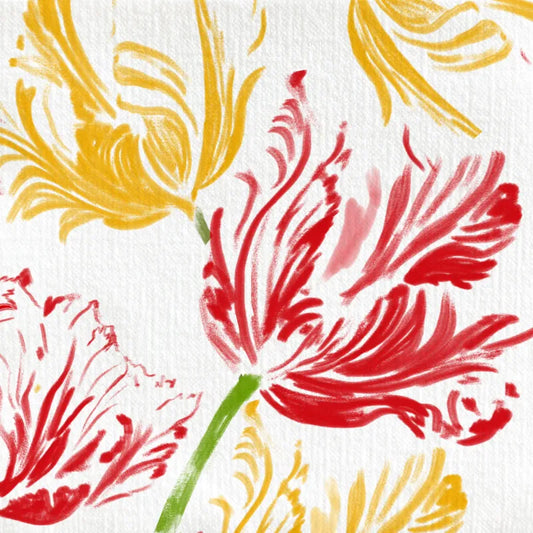 Serviette en papier intissé 25x25cm Tulipe - Françoise Paviot