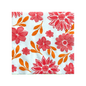 Serviette en papier intissé 40x40cm Maxi fleur rouge - Françoise Paviot
