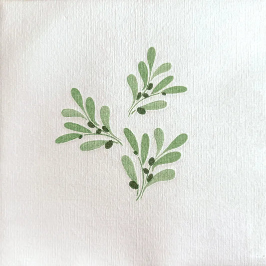 Serviette en papier intissé 40x40cm Olivier - Françoise Paviot