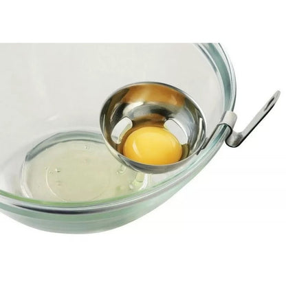 Séparateur jaune d'œuf coudé inox poli - Chevalier diffusion