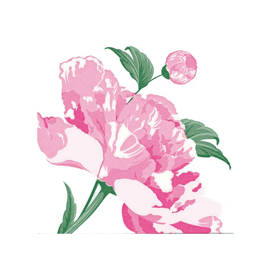 Serviette en papier intissé 40x40cm Pivoine sepi - Françoise Paviot