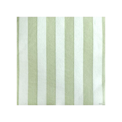 Serviette en papier intissé 40x40cm Rayure Olive - Françoise Paviot