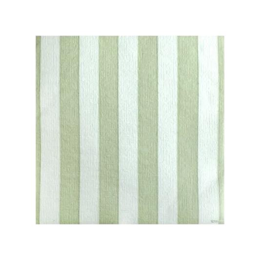 Serviette en papier intissé 40x40cm Rayure Olive - Françoise Paviot