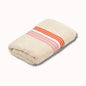 Serviette 100x50cm - raye - ecru/oeillet