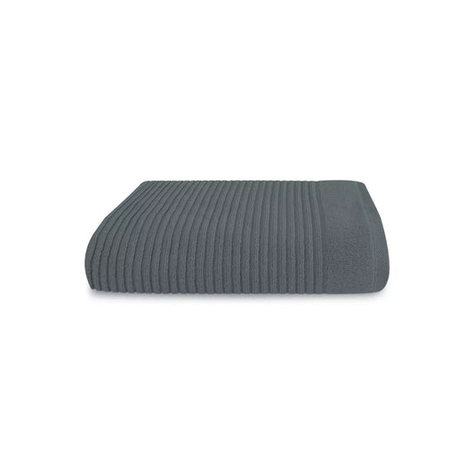 Serviette éponge Anthracite 50x100 en coton peigné - bouclettes généreuses