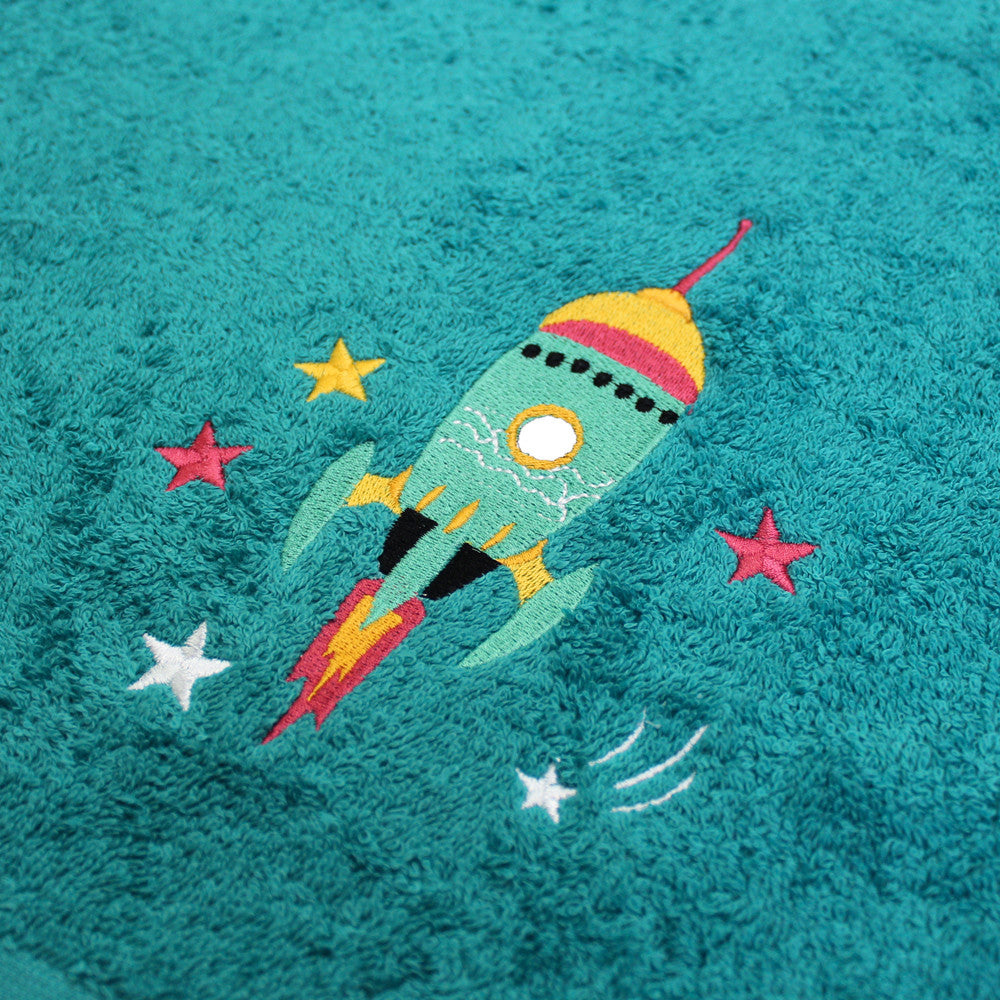 Serviette éponge Galaxy émeraude - Garnier-Thiebaut