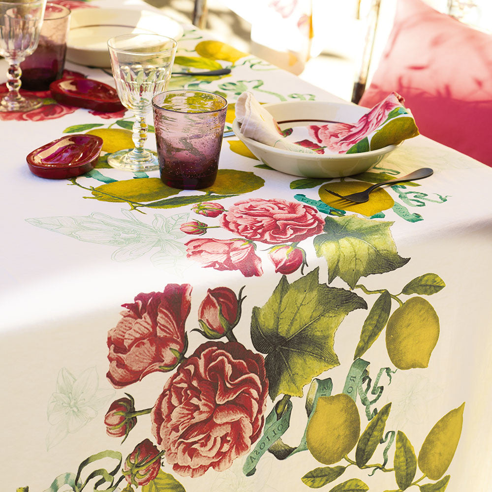 Serviette de table Citrons de Menton romance - Garnier-Thiebaut